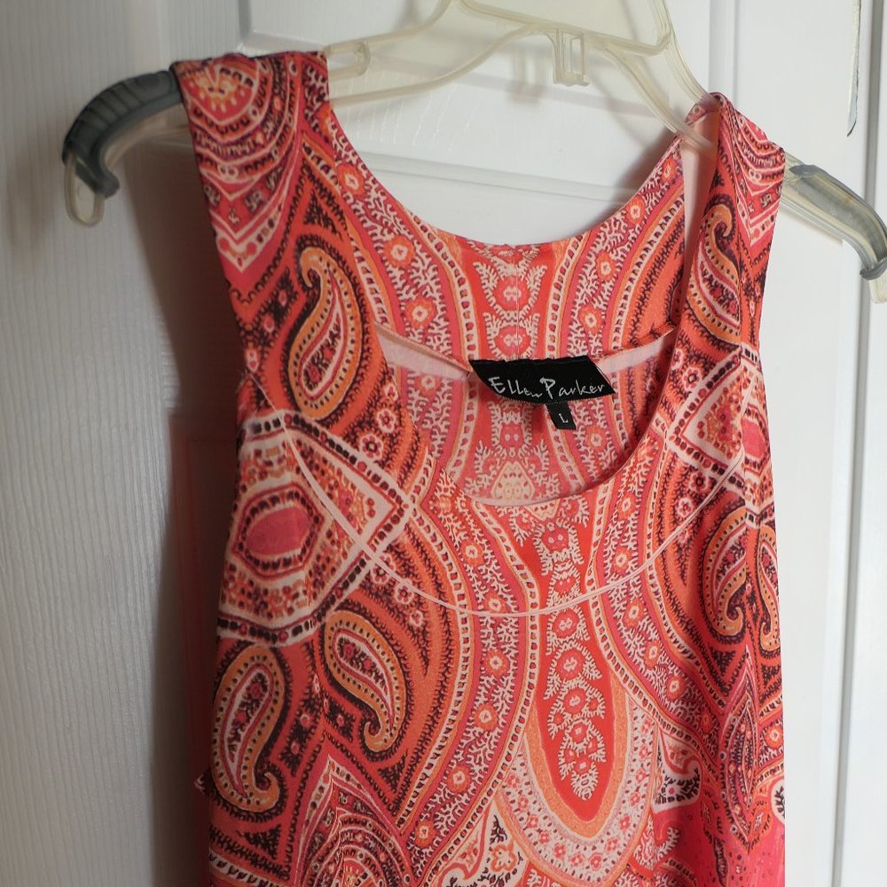 Orange Paisley Summer Dress